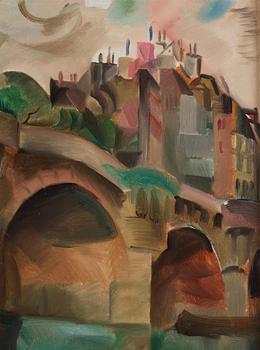Jules Schyl, Cubist cityscape.