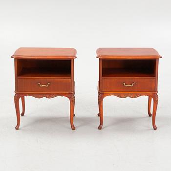 A pair of bedside tables, mid 20th Century.