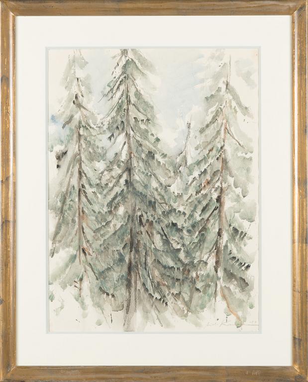 Aimo Kanerva, watercolour, signed and dated-57.