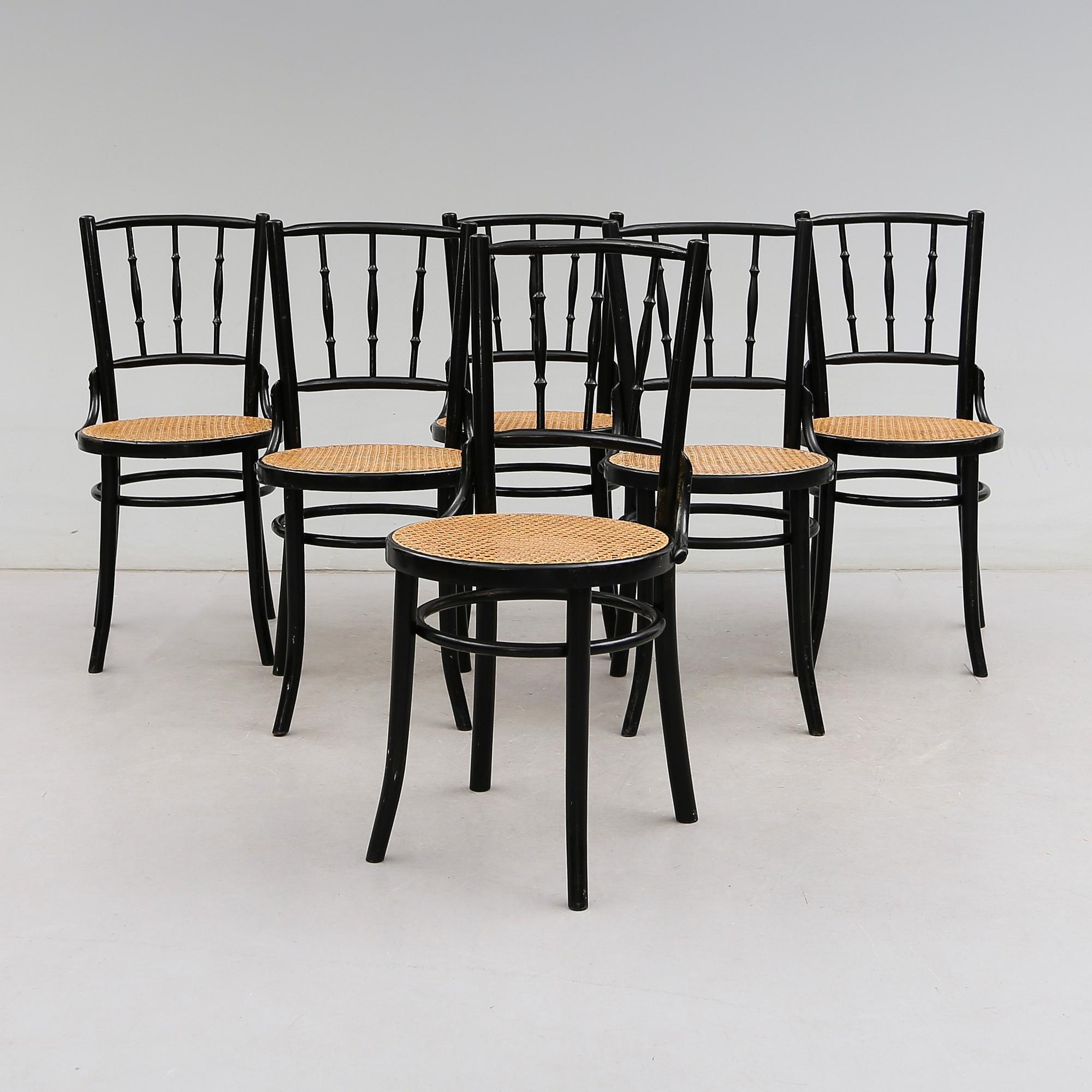 STOLAR, 6 st, Thonetmodell, 1900-talets första hälft.