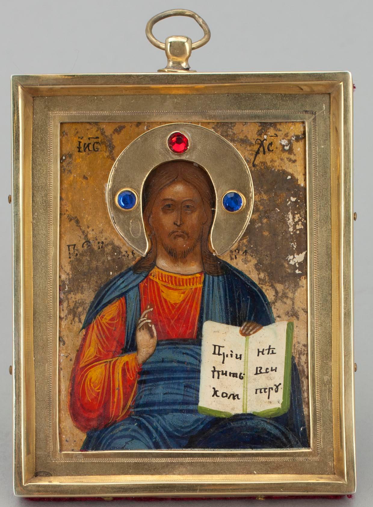 IKON, Ryssland, St.Petersburg, förgylld silverram, hovleverantör Liobavin, ca 1900.