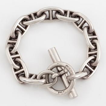 Hermès silver bracelet.