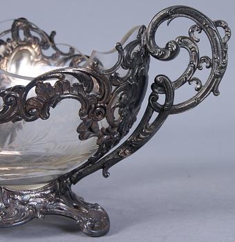 JARDINIERE, pläterad vitmetall, WMF, omkring sekelskiftet 1800/1900.
