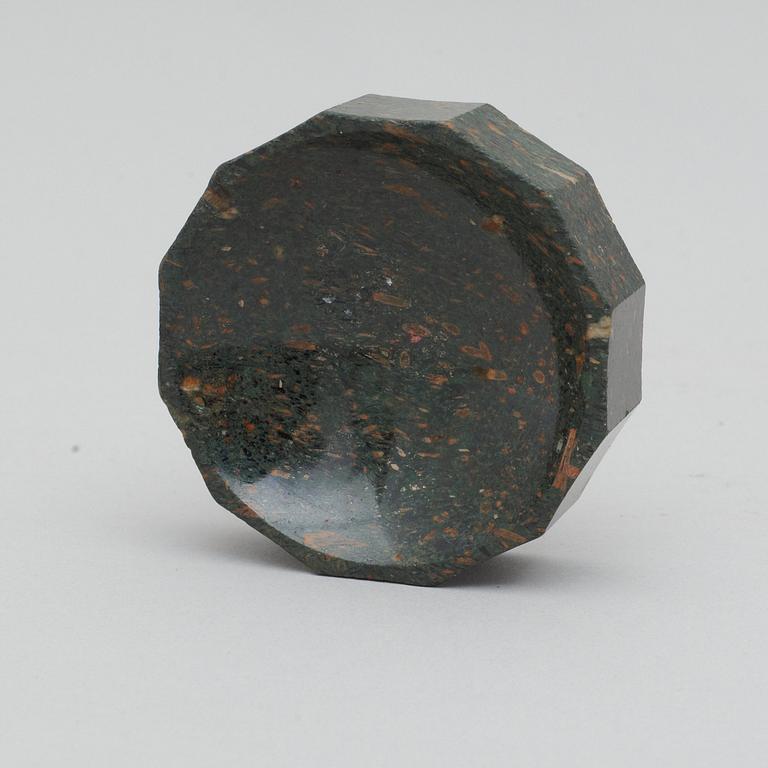 A Swedish early 19th century porphyry salt.