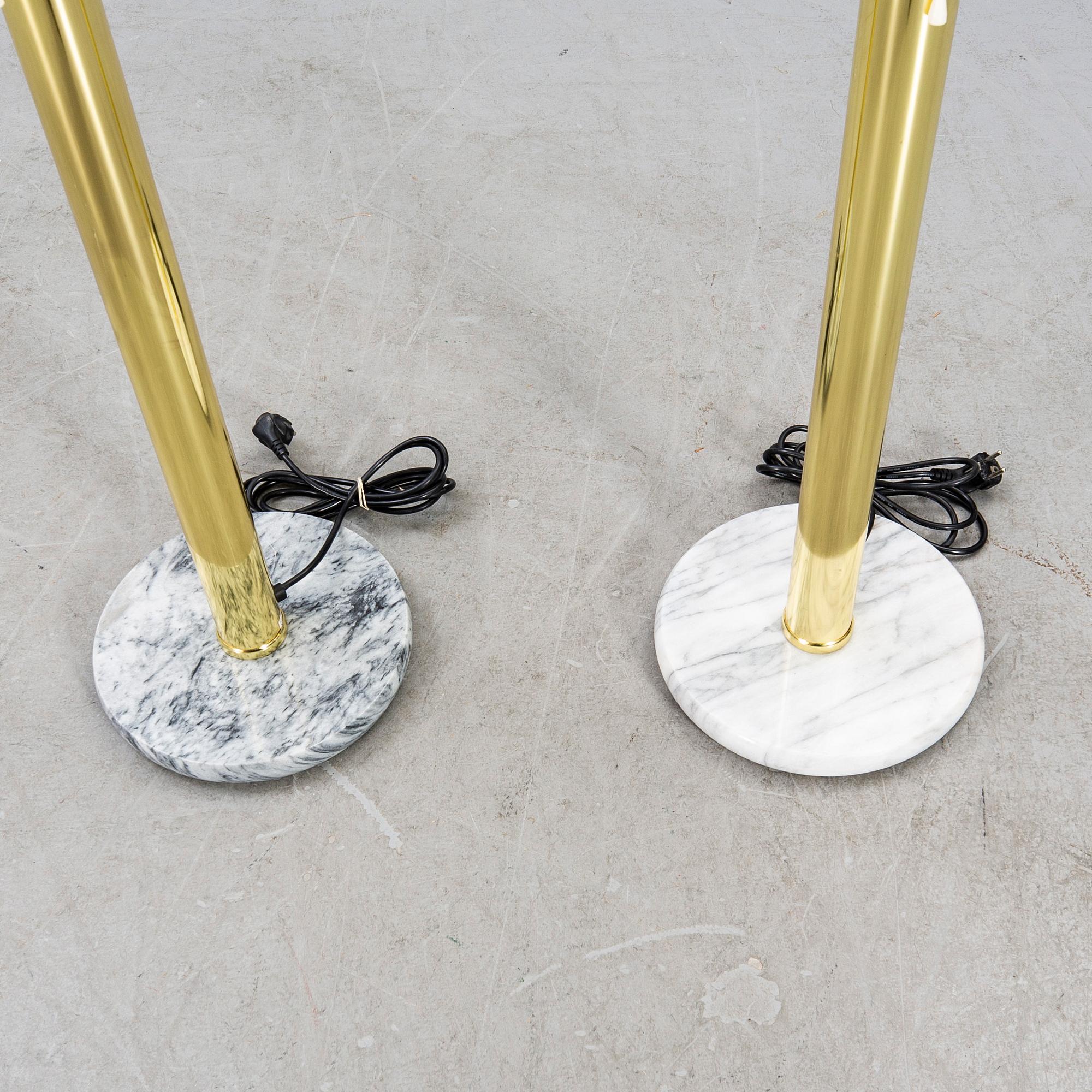 Golvlampor, ett par, Cottex, 1900-talets senare del.