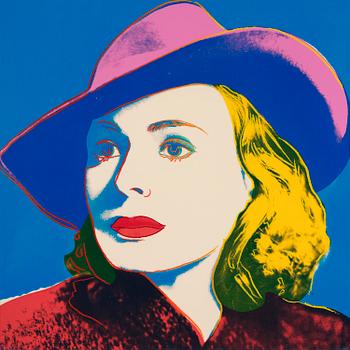 906. Andy Warhol, "With Hat", from: "Three portraits of Ingrid Bergman".
