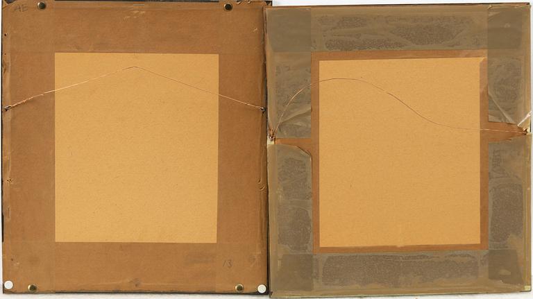 Japanska träsnitt, 19 stycken, med två försättsblad, Japan, 1900-talets första hälft.