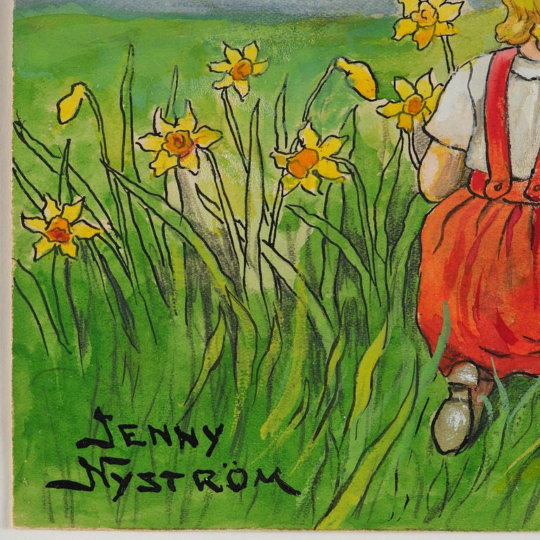 Jenny Nyström, Girl and the Daffodils.