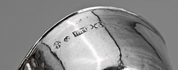 SOPPSLEV, silver, Bengt Tornberg, Linköping, 1828. Total silvervikt ca 70 g.