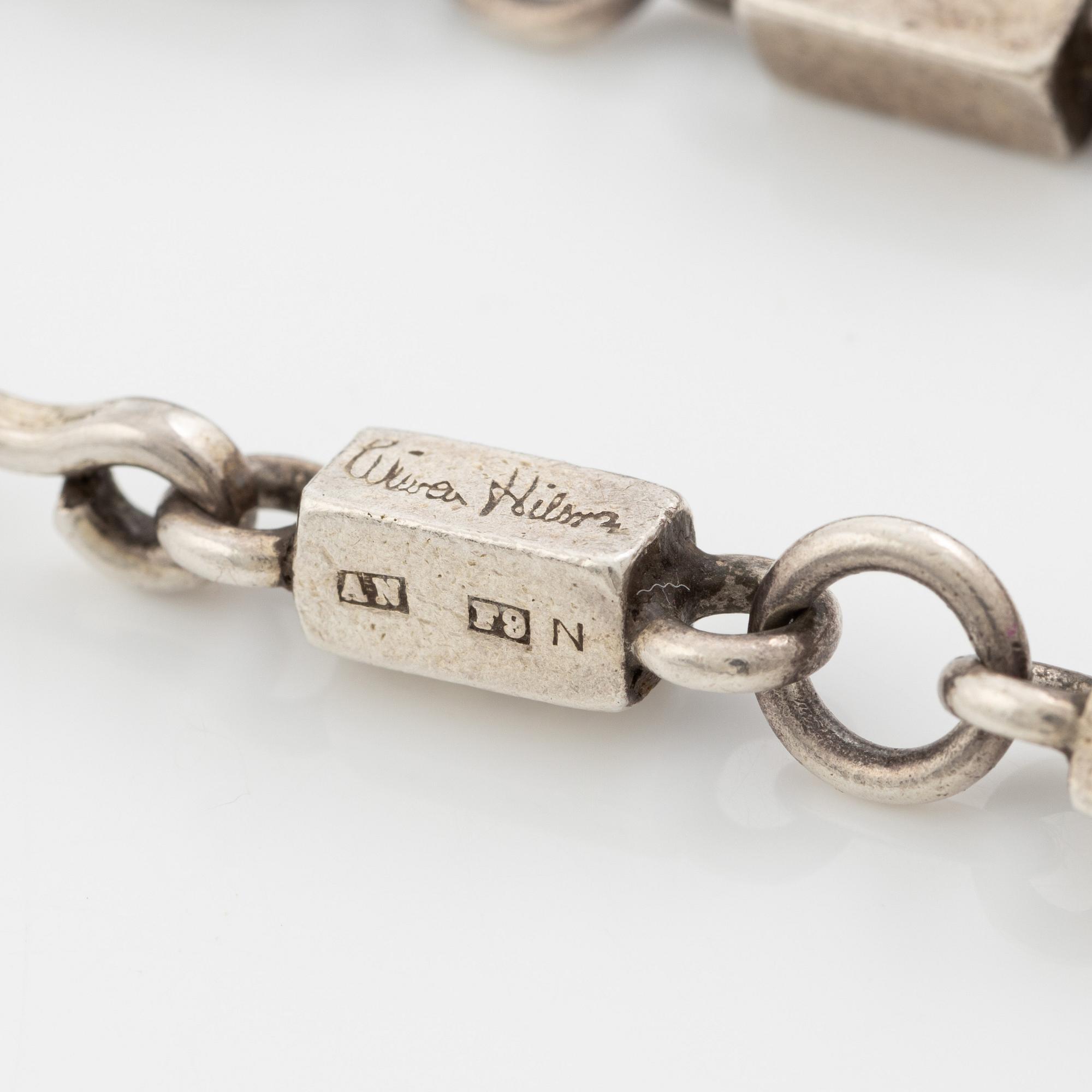 Wiwen Nilsson, necklace, silver, rod links.