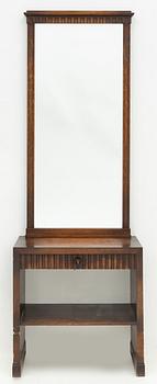 Hall furniture consisting of a chest of drawers and a mirror, first half of the 20th Century.