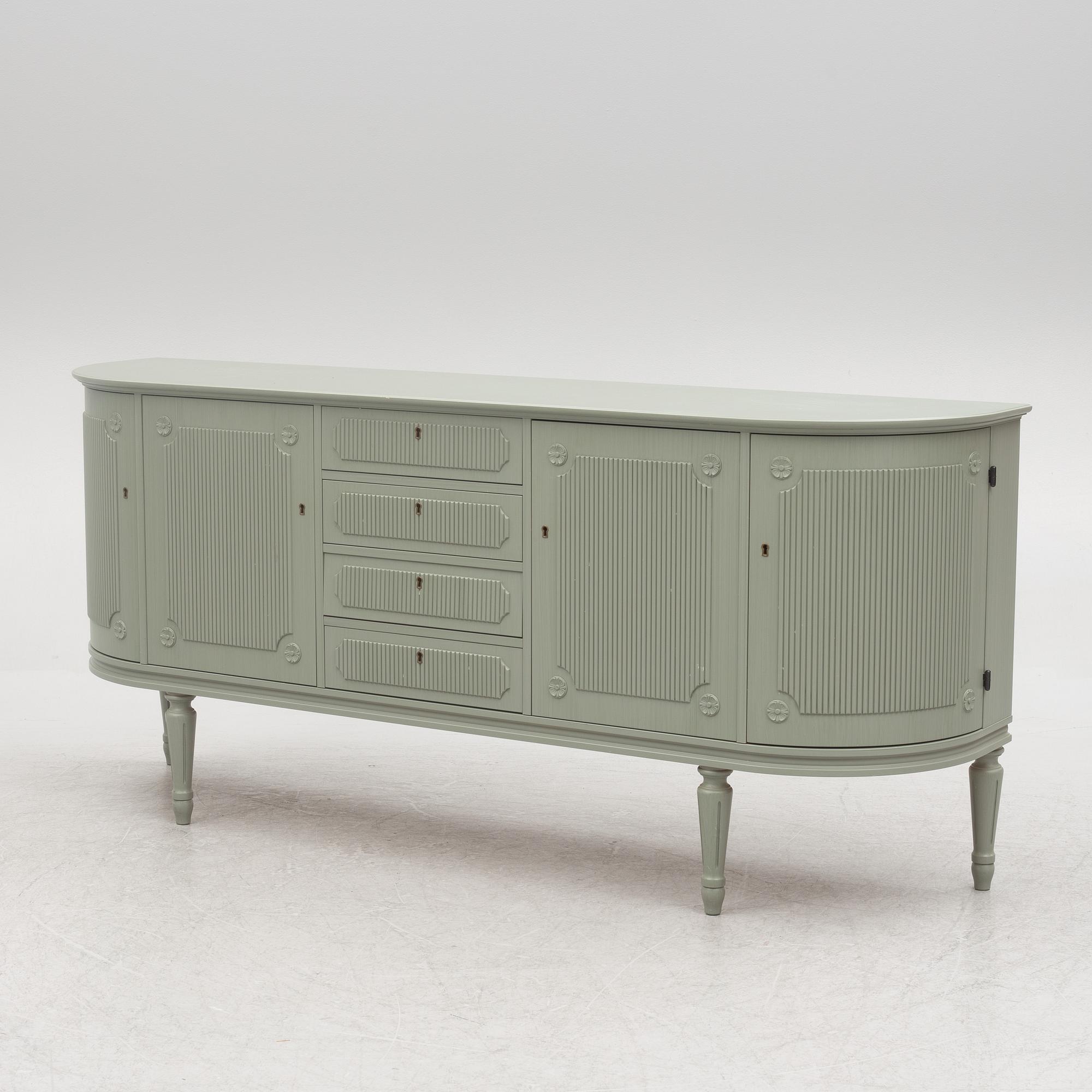 A Gustavian style sideboard, late 20th century.