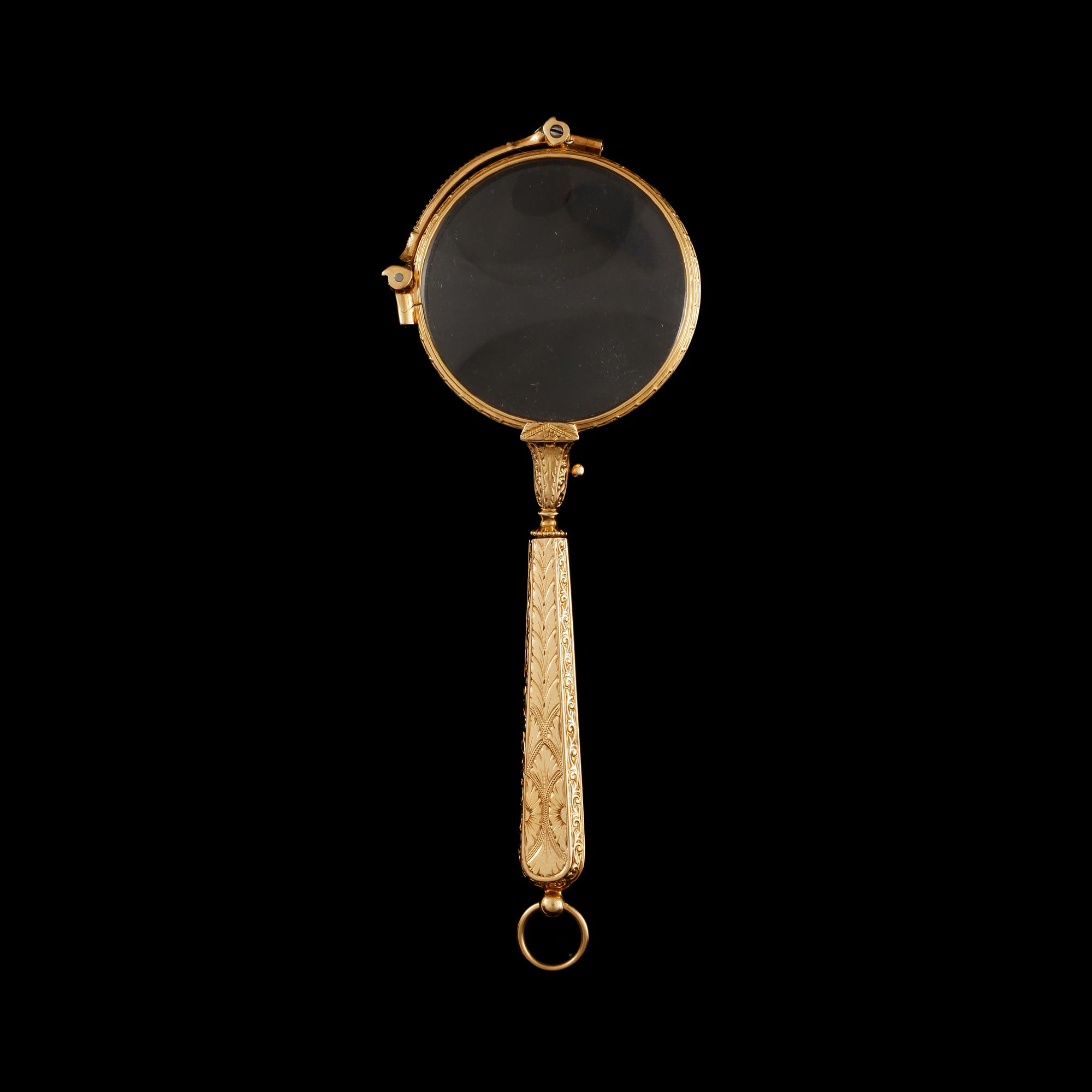 LORGNETTE, 19k guld (765/1000), sent 1800-tal. Totalvikt ca 34 gram.