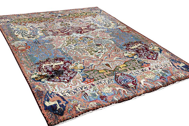 A carpet, Kashmar, c. 319 x 295 cm.