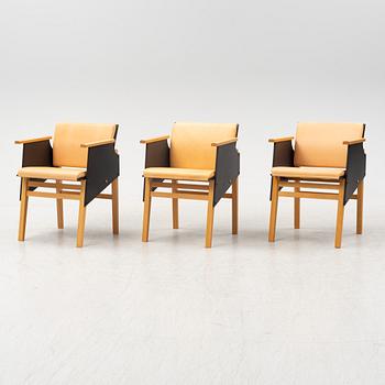 Torbjörn Ahlström, three beech armchairs.