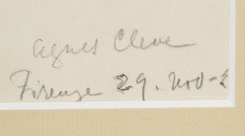 AGNES CLEVE, blandteknik, signerad och otydligt daterad Firenze 2?.