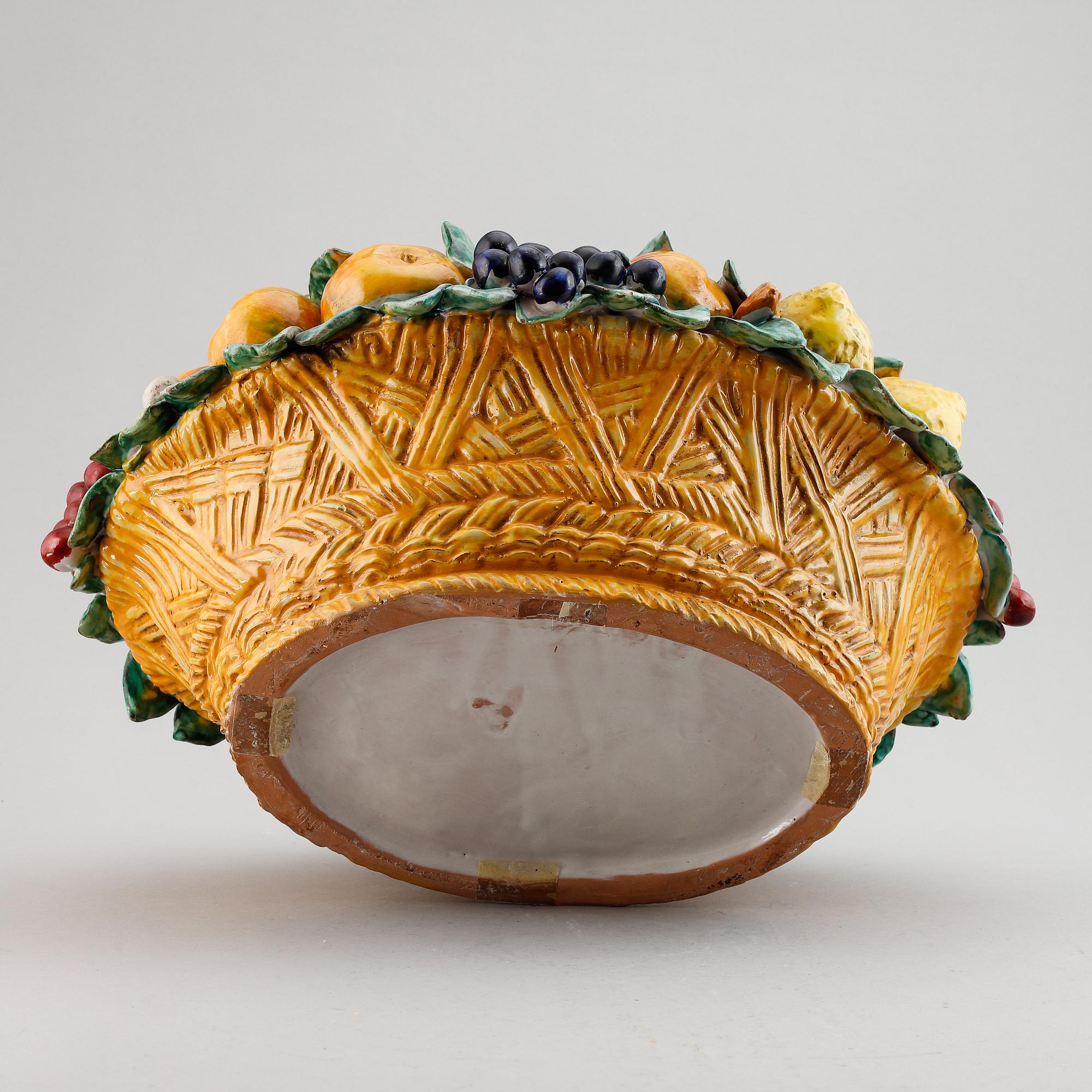 A 20th century glazed ceramic centerpiece.