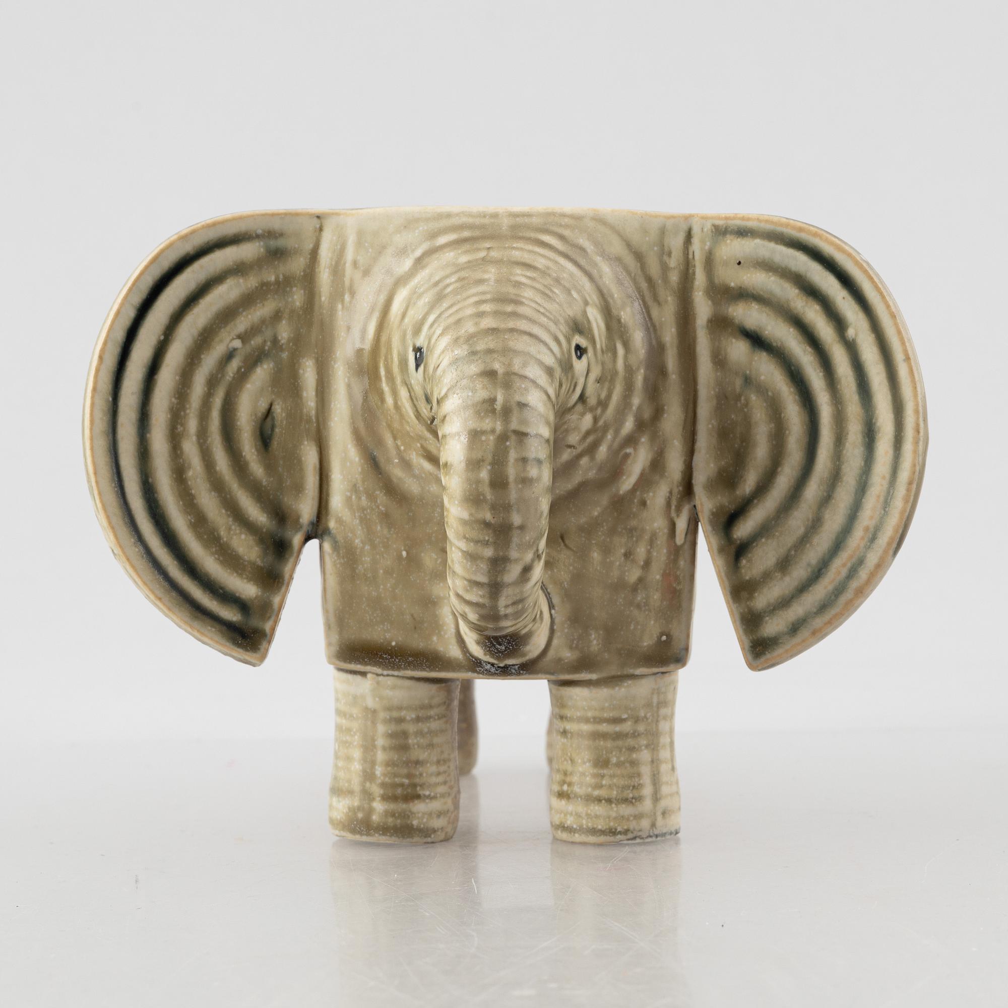 Lisa Larson, figurin, stengods, "Elefant", ur serien "Afrika", Gustavsberg.