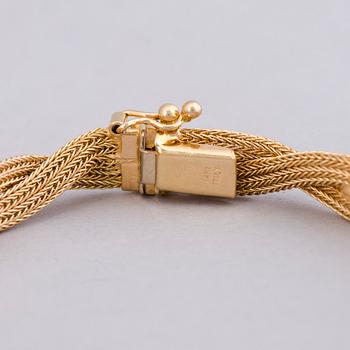 ARMBAND, 14K guld. Italien, finska importstämplar.