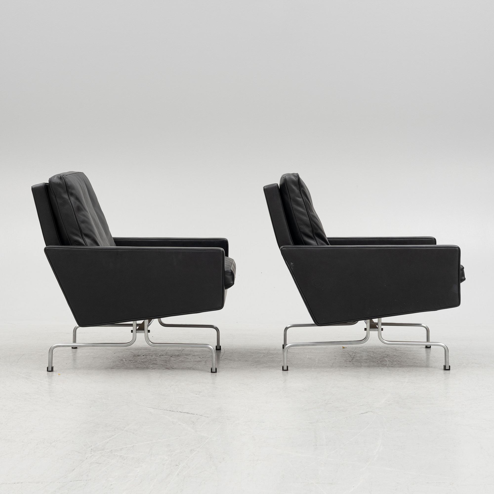 Poul Kjaerholm, armchairs, a pair, "PK 31", Fritz Hansen, Denmark, 2016.