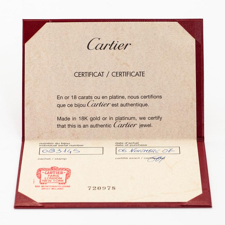 Cartier, kaulakoru, "Love", 18K valkokultaa, briljanttihiottuja timantteja.