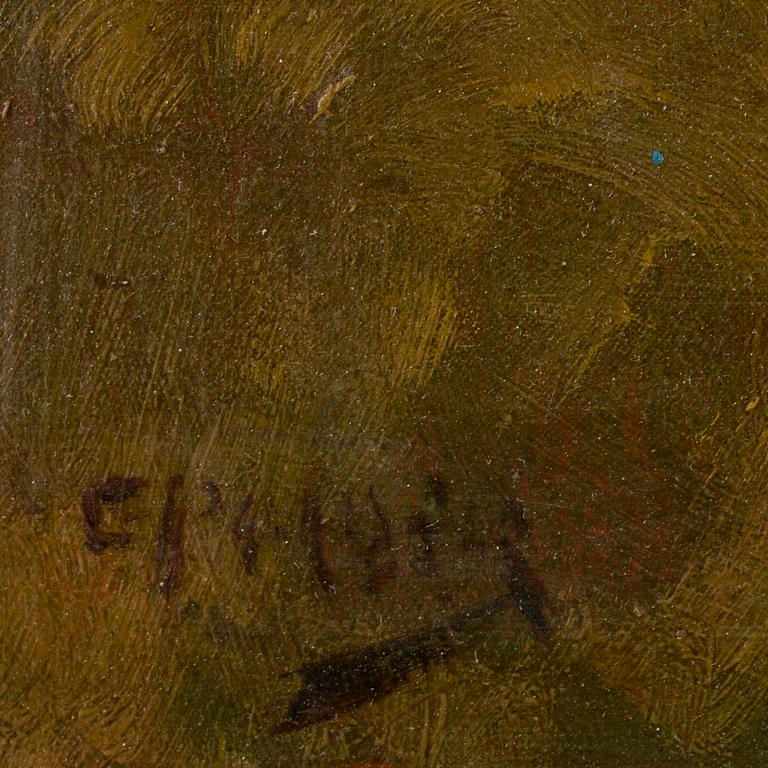 OKÄND KONSTNÄR, olja på duk, möjligen Ryssland. Otydlig Sign.