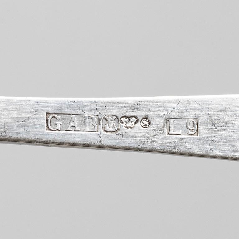 Jacob Ängman, A silver cutlery set, 'Rosenholm', GAB, Stockholm and Eskilstuna, some 1961 (83 pieces).