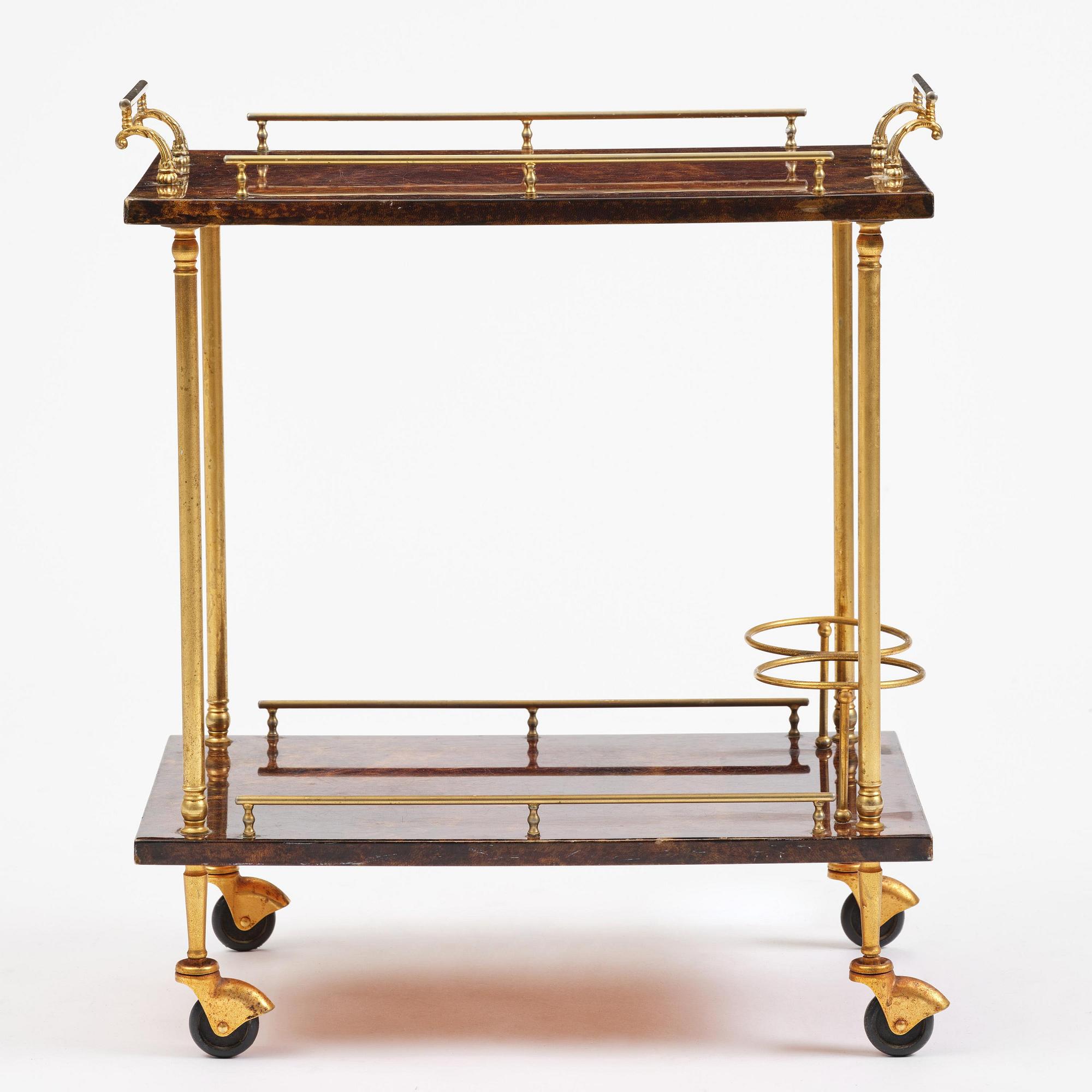 Aldo Tura, a serving trolley, Milan, Italy, 1960s-70s.