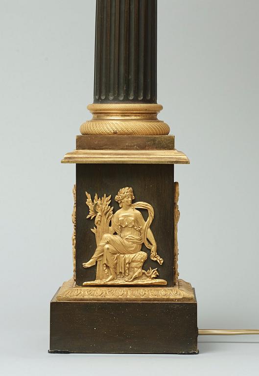 A French late Empire 19th century table lamp.