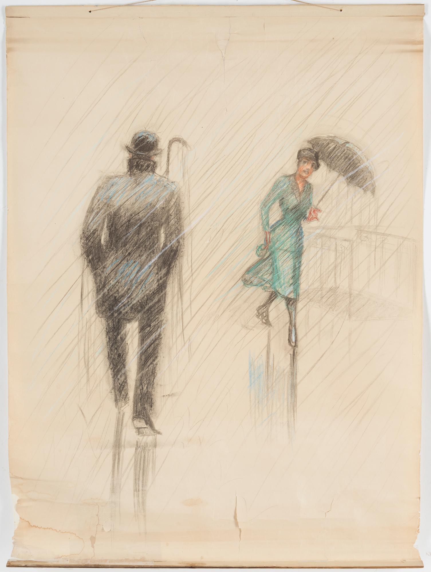 UNKNOWN  ARTIST, early 20th century, mixed media on paper.