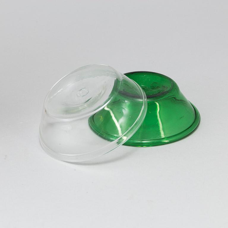 Fourteen glass bowls 19th century.
