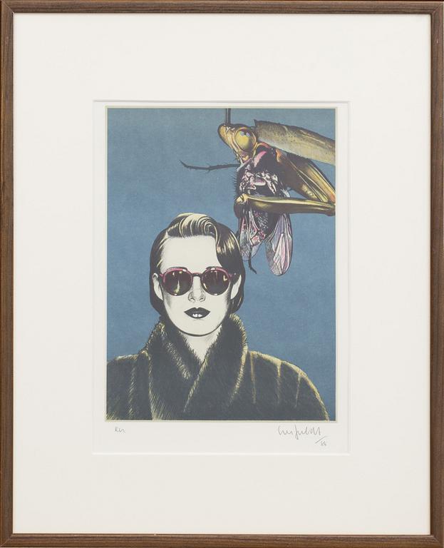 HANS HENRIK LERFELDT, färglitografi, signerad och daterad- 88.