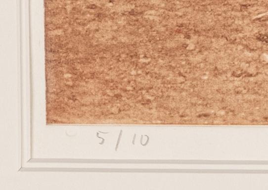 Lars Lerin,etching in colours, 2006, signed 5710.
