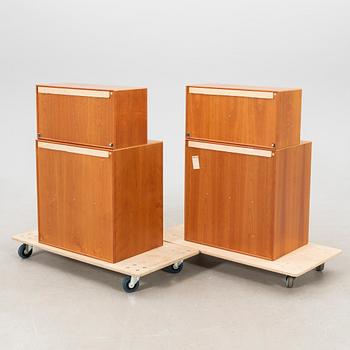 Peter J Lassen modular system, 4 parts, Montana Denmark, late 20th century.