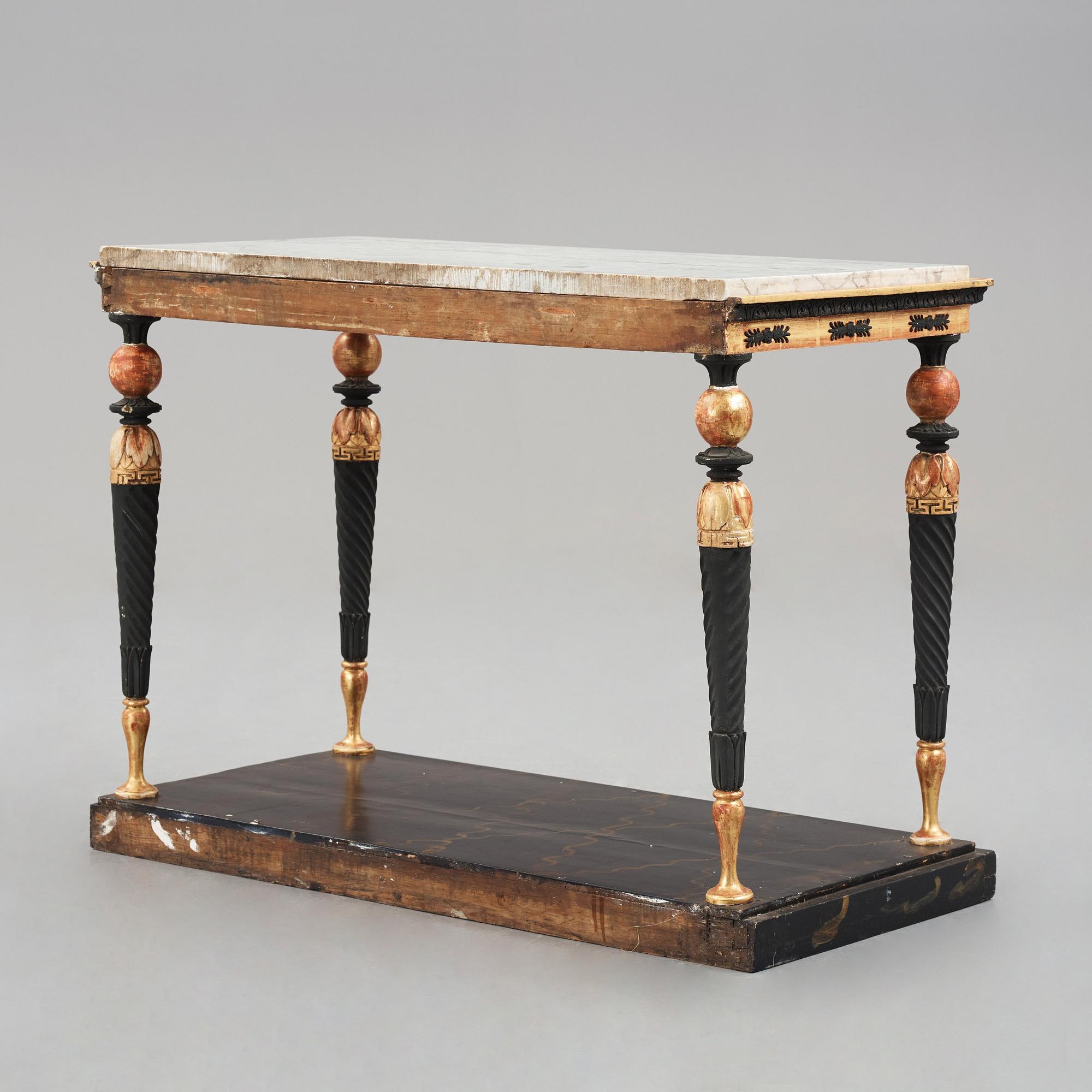 KONSOLBORD, Stockholmsarbete 1800-talets början, Sengustavianskt.