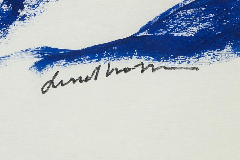 Bengt Lindström, akryl på papper, signerad.