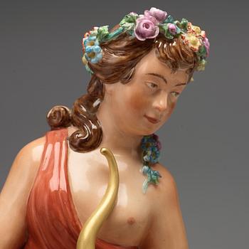 A Royal Copenhagen allegorical porcelain figure representing 'America', Denmark, 1920's.