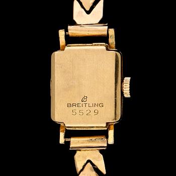 DAMARMBANDSUR, Breitling, 18K guld, 1930-/40-tal. Total vikt ca 16 g.