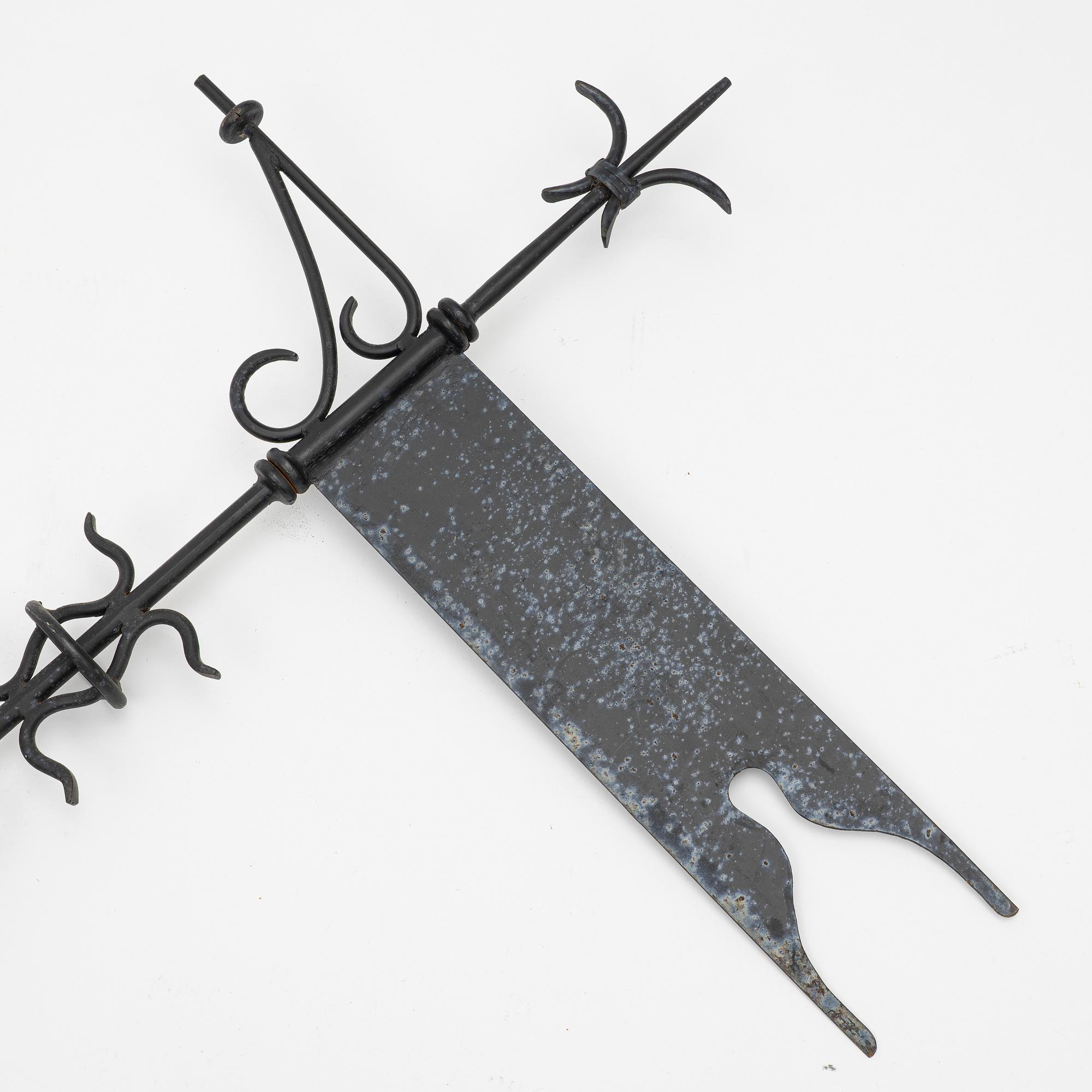 Weather vane, wrought iron, second half of the 20th century.
