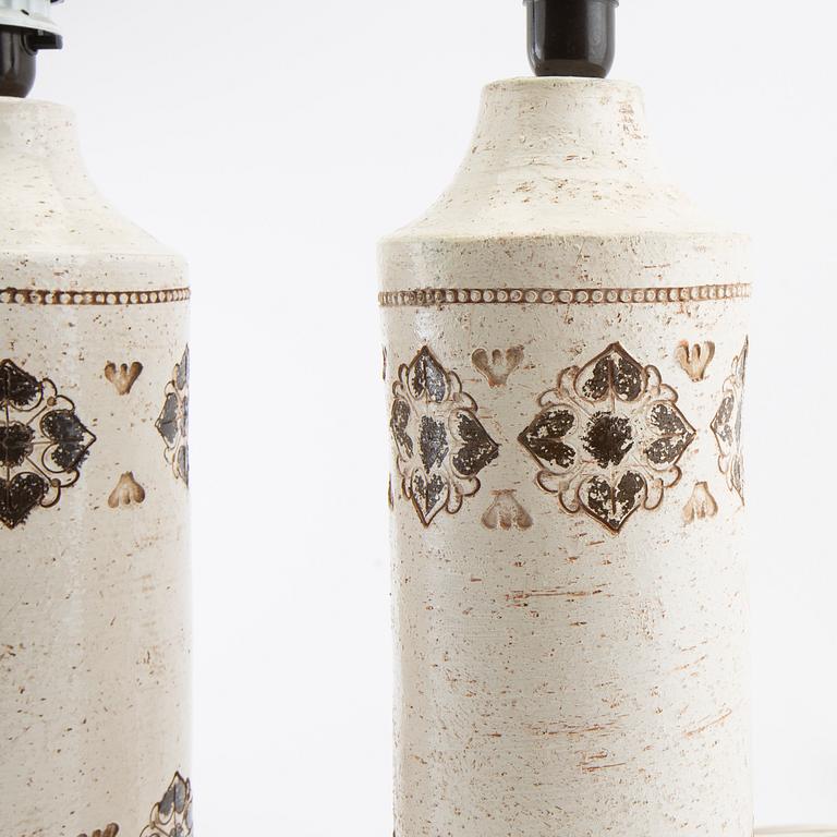 Table lamp pair, Bergboms, 1970s.