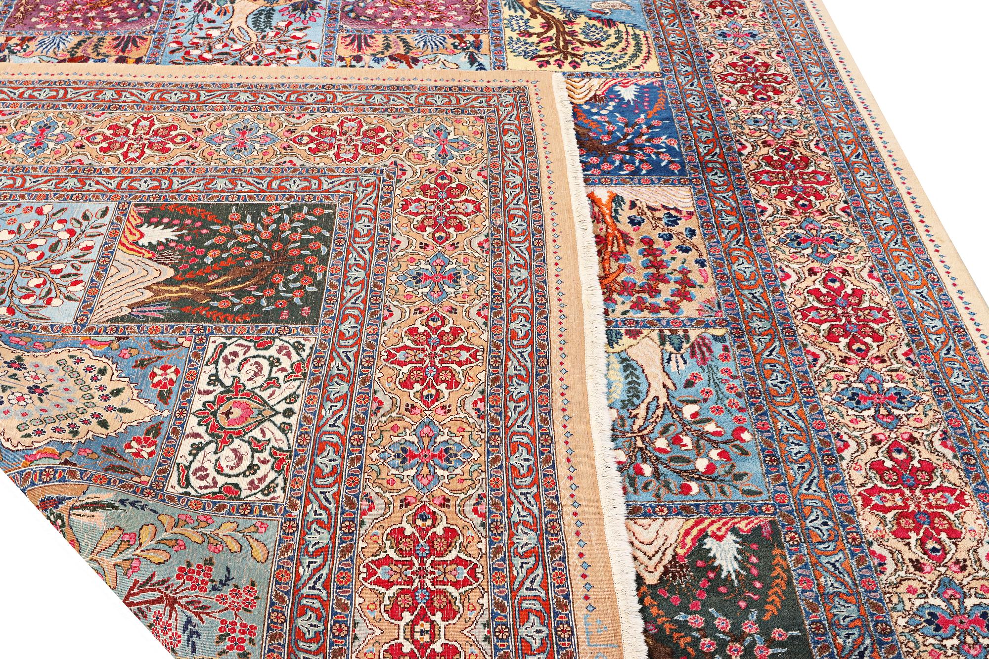 A Kashmar carpet, c. 387 x 297 cm.