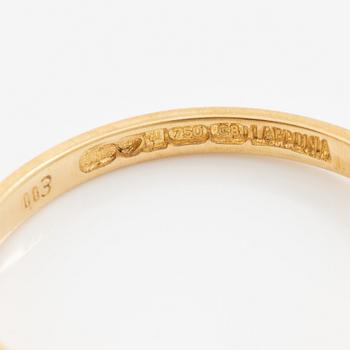 Lapponia, ring, 18K gold with a round brilliant-cut diamond, Finland 1980.
