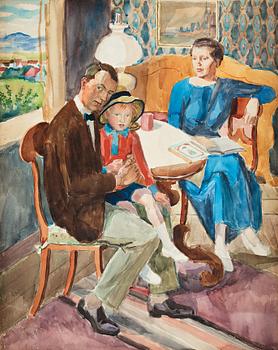 384. Arvid Fougstedt, I salongen - ett familjeporträtt.