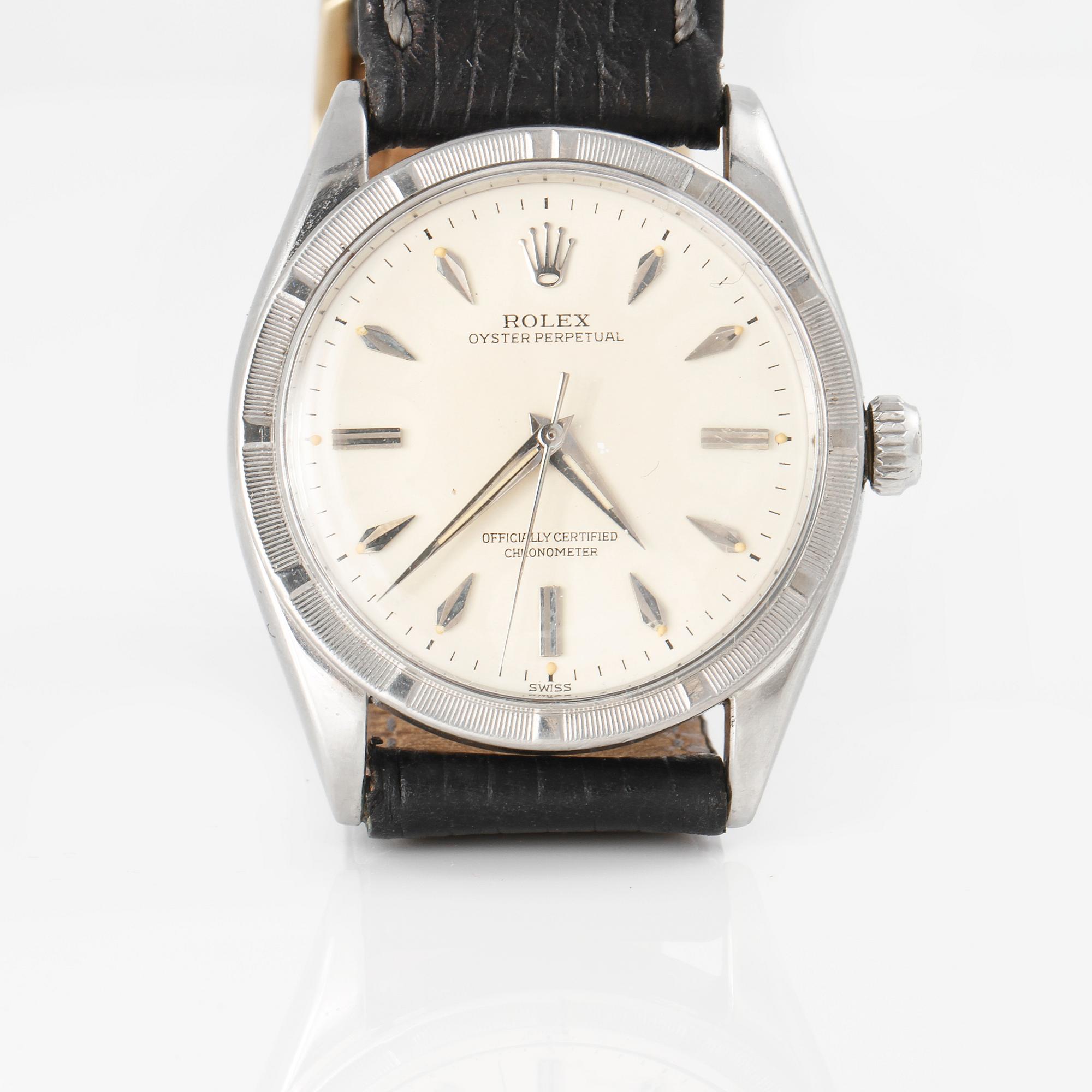 ARMBANDSUR, herr, stål, Rolex Oyster Perpetual.