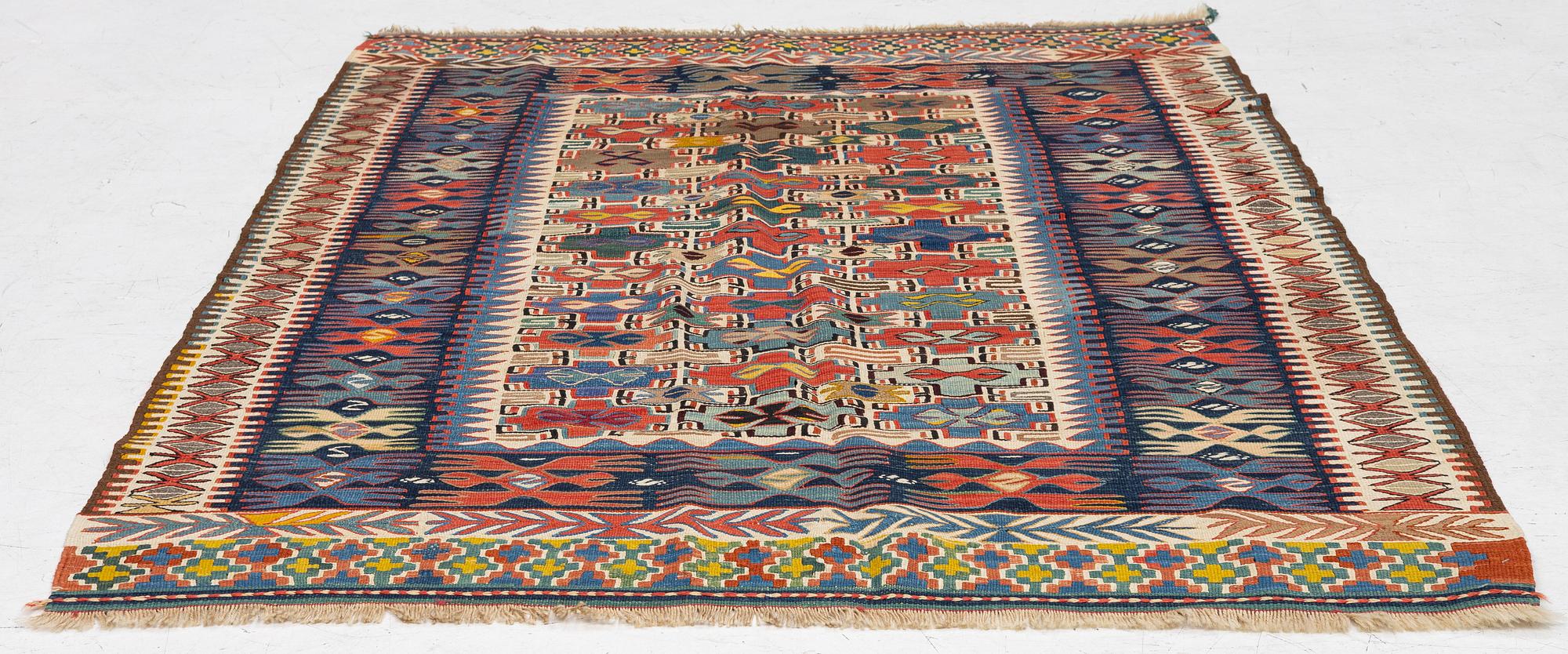 Rug, semi-antique, Kelim, approx. 170 x 122 cm.