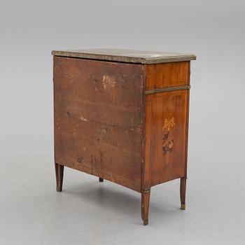 A Gustavian inlay chest of drawers, Stockholm, late 18th Century.