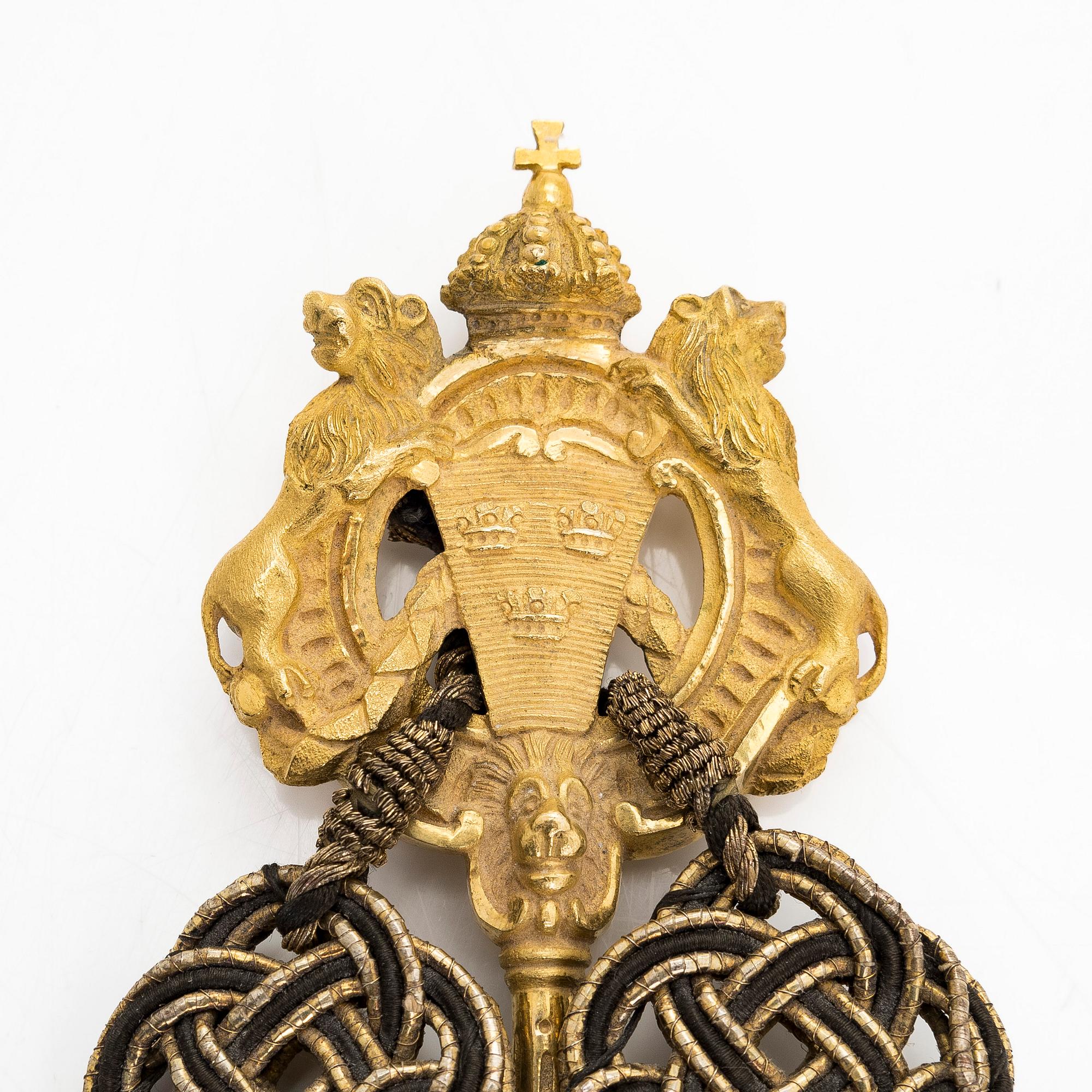 Kammarherrenyckel, brännförgylld brons, Svensk-norska unionen 1814-1905.