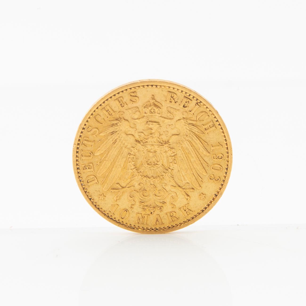 Gold coin 10 marks 1903 German Empire (Prussia) Wilhelm II.