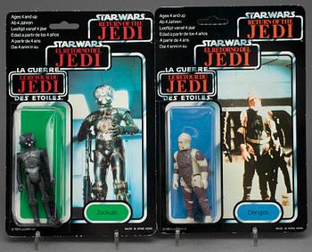 STAR WARS, 5 stycken actionfigurer, Kenner, 1983.