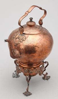 A Rococo 18th century copper water heater pot.